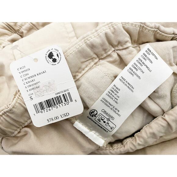 Free People Womens Parachute Pants Summer Khaki Cotton Pockets Ruched Ankle NWT - Picture 10 of 11